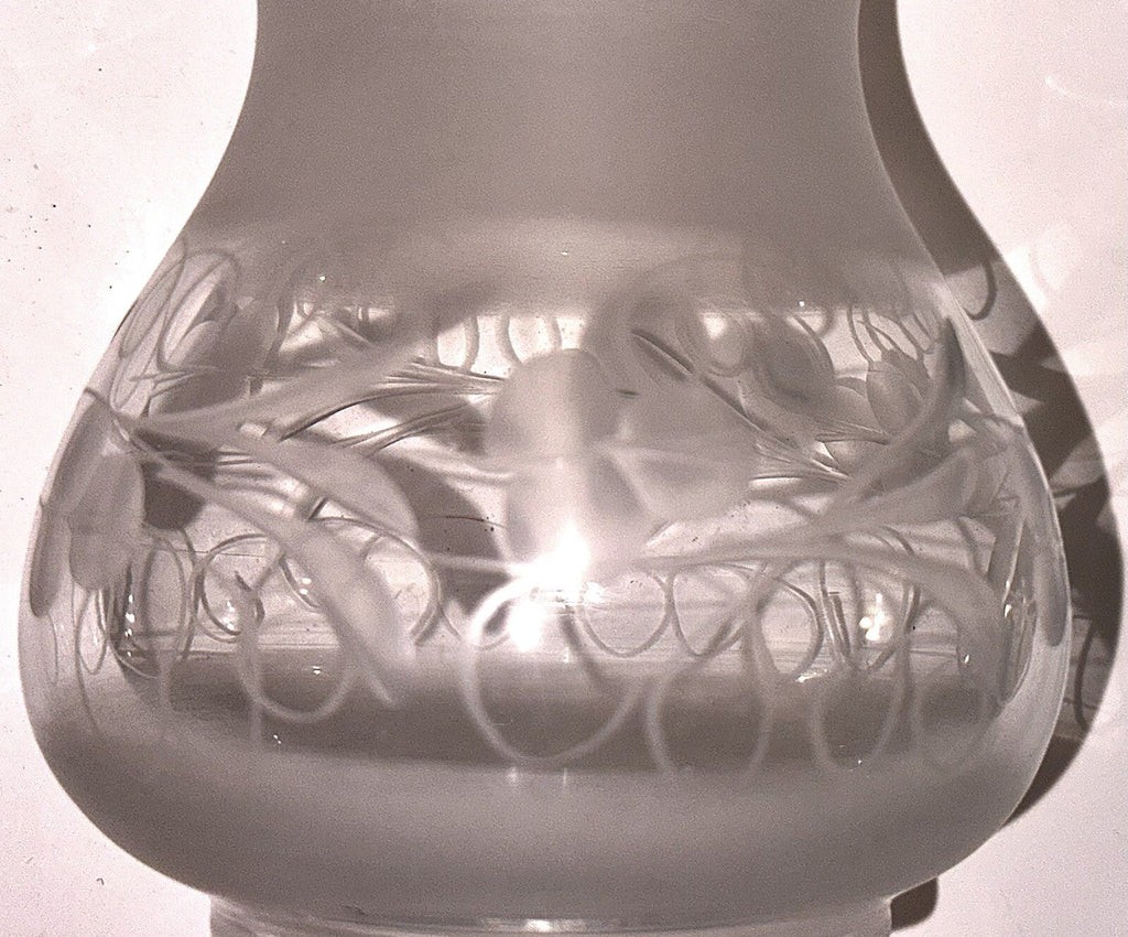 Antique Oregon Lamp Shade Kerosene Oil Pretty Victorian Motif Cut Glass 3" Rim - AntiquesEtceteraAntique Oregon Lamp Shade Kerosene Oil Pretty Victorian Motif Cut Glass 3" RimAntiqueAntiquesEtcetera