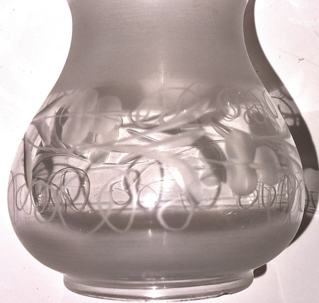 Antique Oregon Lamp Shade Kerosene Oil Pretty Victorian Motif Cut Glass 3" Rim - AntiquesEtceteraAntique Oregon Lamp Shade Kerosene Oil Pretty Victorian Motif Cut Glass 3" RimAntiqueAntiquesEtcetera