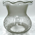 Antique Oregon Oil Kerosene Banquet Glass Lamp Shade Cut & Engraved 1800sAntiquesEtcetera