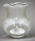Antique Oregon Oil Kerosene Banquet Glass Lamp Shade Cut & Engraved 1800s - AntiquesEtceteraAntique Oregon Oil Kerosene Banquet Glass Lamp Shade Cut & Engraved 1800sAntiqueAntiquesEtcetera