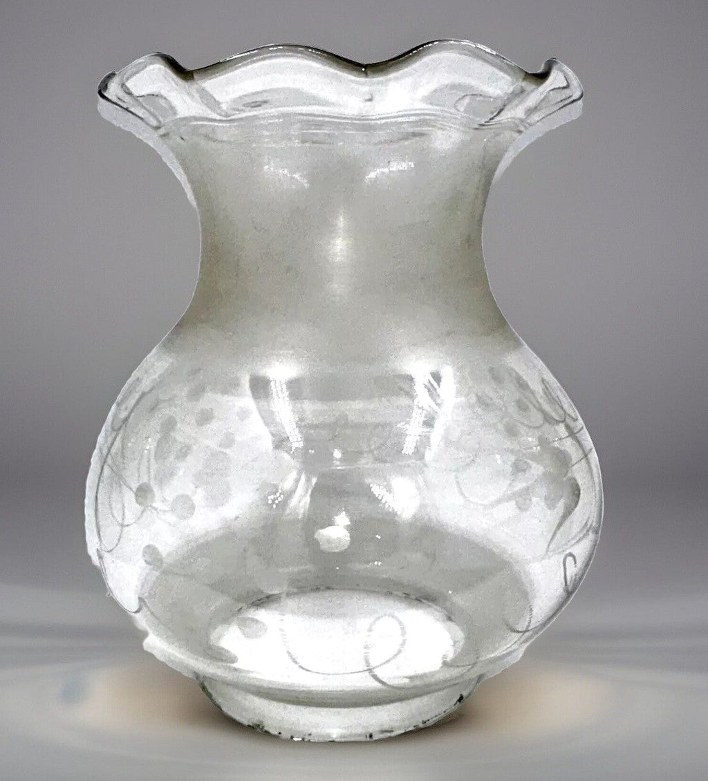 Antique Oregon Oil / Kerosene Banquet Glass Lamp Shade Cut & Engraved Victorian - AntiquesEtceteraAntique Oregon Oil / Kerosene Banquet Glass Lamp Shade Cut & Engraved VictorianAntiqueAntiquesEtcetera