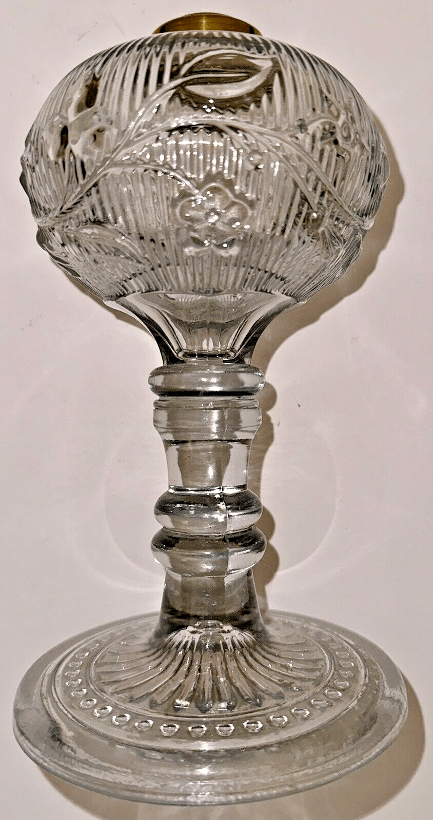 Antique PERIWINKLE Kerosene or Oil Stand Lamp Thuro II, 110i Lovely Floral Motif - AntiquesEtceteraAntique PERIWINKLE Kerosene or Oil Stand Lamp Thuro II, 110i Lovely Floral MotifUnbrandedAntiquesEtcetera