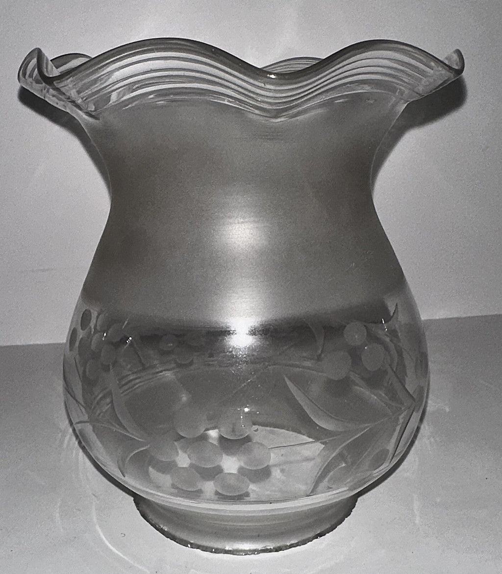 Antique Petite Oil Kerosene Oregon Lamp Shade Wheel - Cut Glass Floral Band 3" Rim - AntiquesEtceteraAntique Petite Oil Kerosene Oregon Lamp Shade Wheel - Cut Glass Floral Band 3" RimAntiqueAntiquesEtcetera