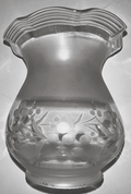 Antique Petite Oil Kerosene Oregon Lamp Shade Wheel - Cut Glass Floral Band 3" Rim - AntiquesEtceteraAntique Petite Oil Kerosene Oregon Lamp Shade Wheel - Cut Glass Floral Band 3" RimAntiqueAntiquesEtcetera
