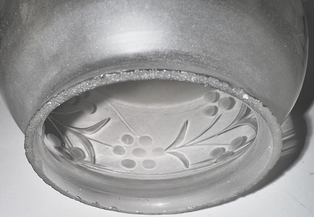 Antique Petite Oil Kerosene Oregon Lamp Shade Wheel - Cut Glass Floral Band 3" Rim - AntiquesEtceteraAntique Petite Oil Kerosene Oregon Lamp Shade Wheel - Cut Glass Floral Band 3" RimAntiqueAntiquesEtcetera