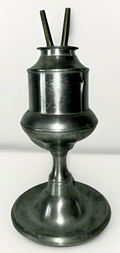 Antique Pewter Double Tube Whale Oil Lamp w/ Burner & Drip Well Base 1800s - AntiquesEtceteraAntique Pewter Double Tube Whale Oil Lamp w/ Burner & Drip Well Base 1800sAntique LightingAntiquesEtceteraAntiquesEtcetera