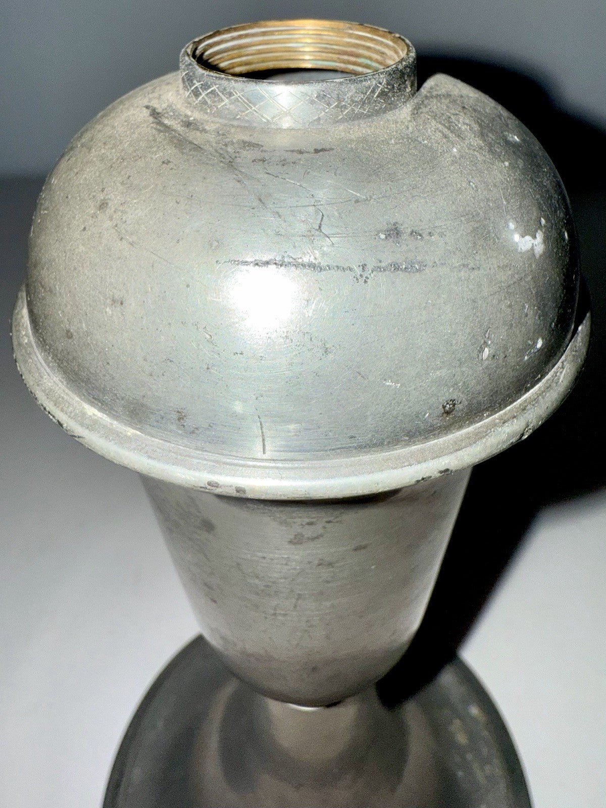 Antique Pewter Whale Oil Lamp Weighted Base w/ Double Tube Burner Nice Condition - AntiquesEtceteraAntique Pewter Whale Oil Lamp Weighted Base w/ Double Tube Burner Nice ConditionAntiqueAntiquesEtcetera