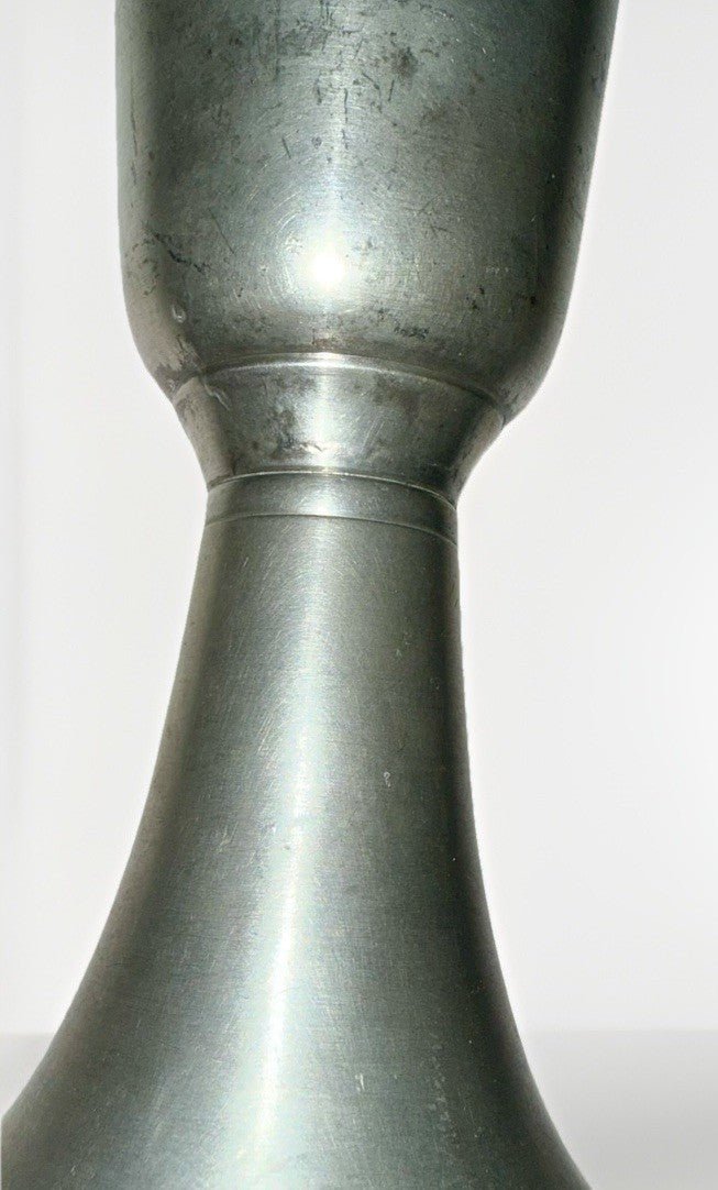 Antique Pewter Whale Oil Lamp Weighted Base w/ Double Tube Burner Nice Condition - AntiquesEtceteraAntique Pewter Whale Oil Lamp Weighted Base w/ Double Tube Burner Nice ConditionAntiqueAntiquesEtcetera