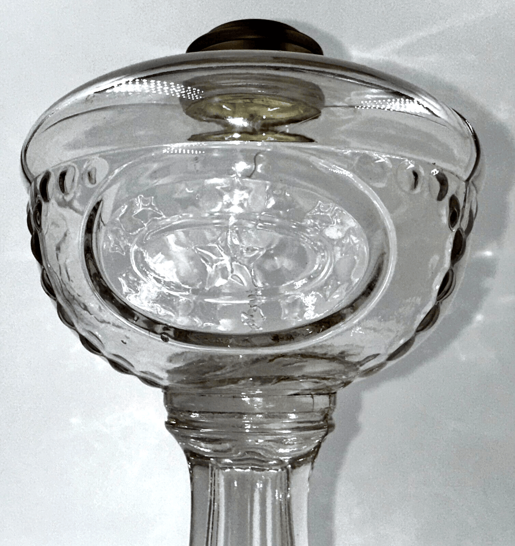 Antique Pre 1880 STAR OVAL PANEL Kerosene Oil Glass Stand Lamp THURO Bk 1 - 99h - AntiquesEtceteraAntique Pre 1880 STAR OVAL PANEL Kerosene Oil Glass Stand Lamp THURO Bk 1 - 99hAntiqueAntiquesEtcetera
