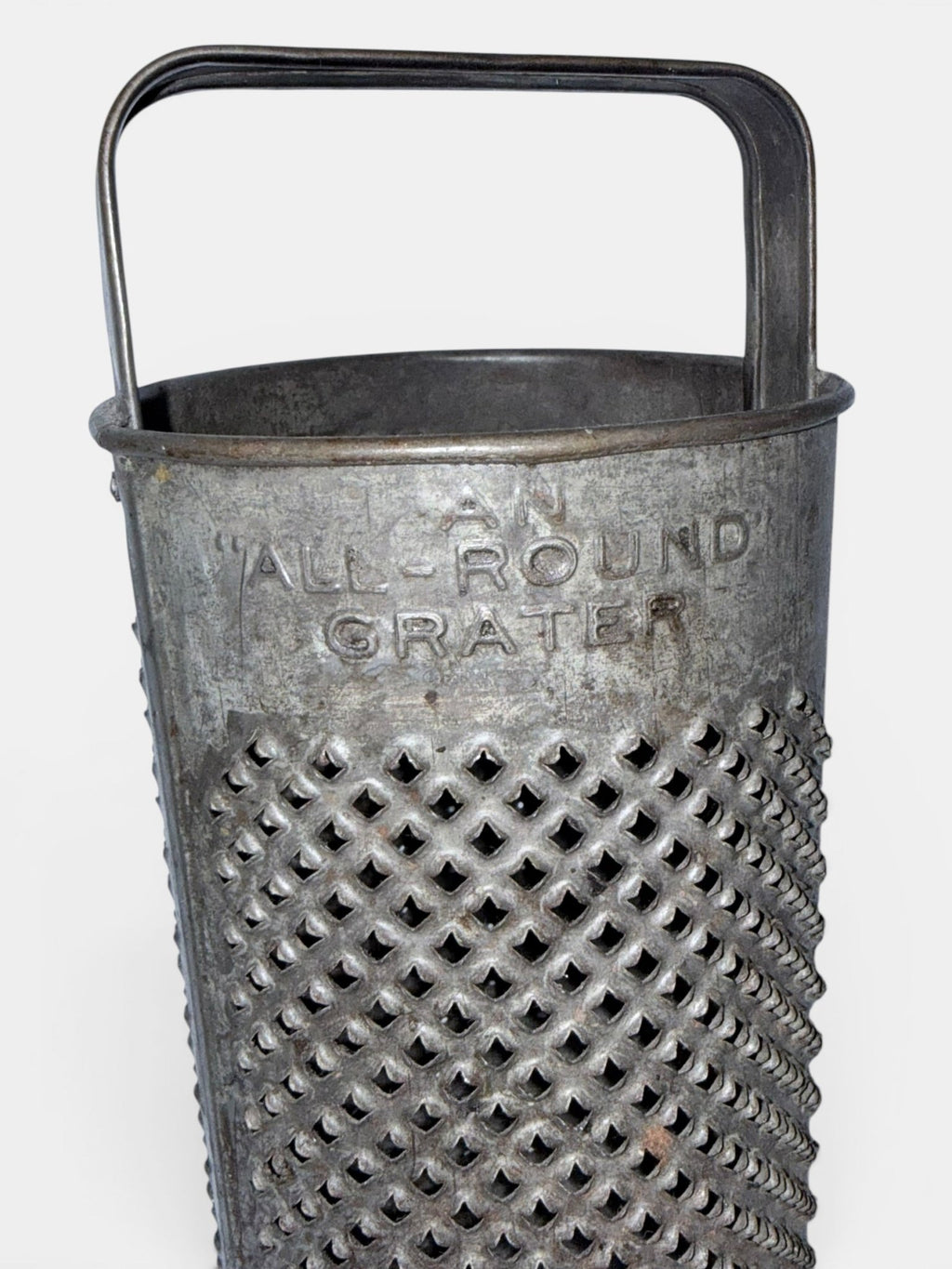Antique Round Grater Country Store Decor "AN ALL-ROUND GRATER" with Handle - AntiquesEtceteraAntique Round Grater Country Store Decor "AN ALL-ROUND GRATER" with HandleAntique GraterAntiquesEtceteraAntiquesEtcetera