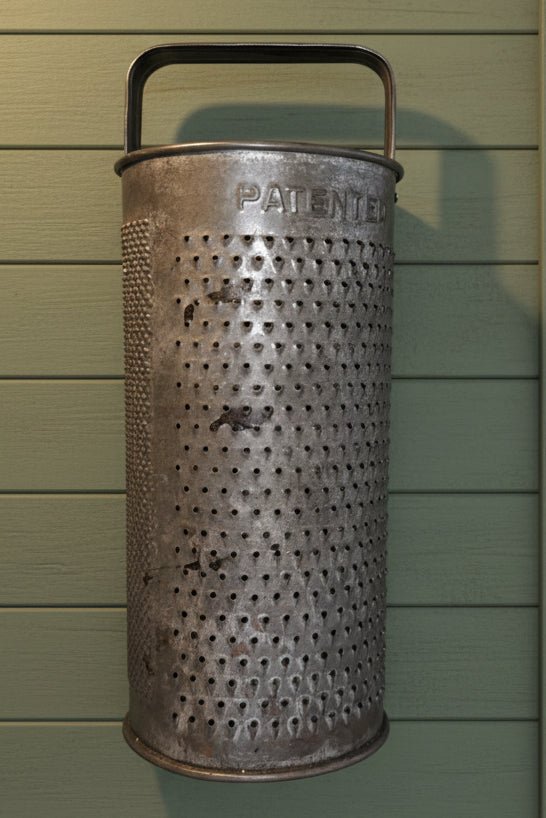 Antique Round Grater Country Store Decor "AN ALL-ROUND GRATER" with Handle - AntiquesEtceteraAntique Round Grater Country Store Decor "AN ALL-ROUND GRATER" with HandleAntique GraterAntiquesEtceteraAntiquesEtcetera