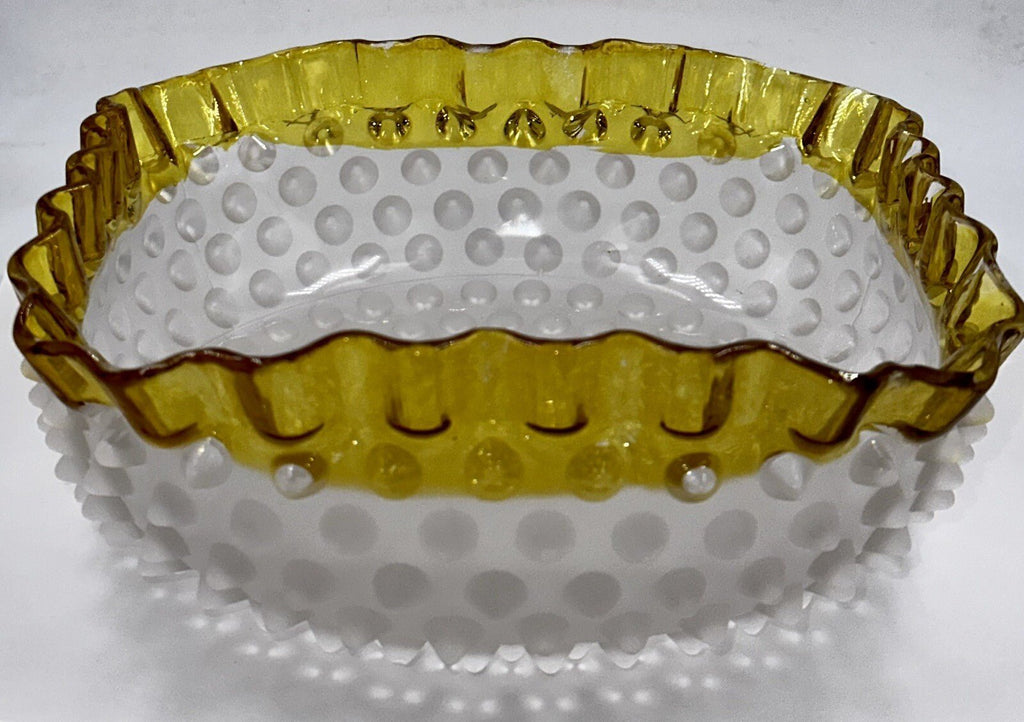 Antique Square Master Fruit Bowl Hobbs Brockunier DEW DROP Frances 1886 Museum - AntiquesEtceteraAntique Square Master Fruit Bowl Hobbs Brockunier DEW DROP Frances 1886 MuseumHobbs BrockunierAntiquesEtcetera