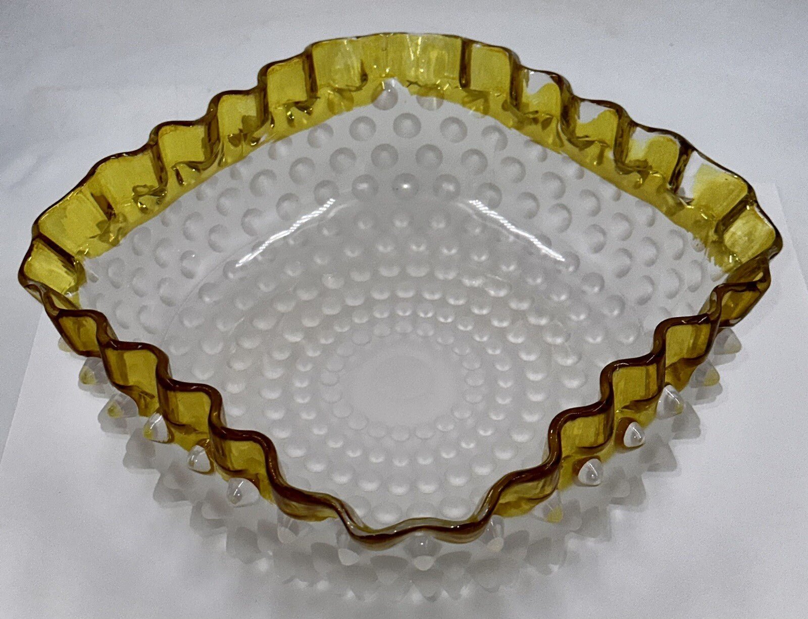 Antique Square Master Fruit Bowl Hobbs Brockunier DEW DROP Frances 1886 Museum - AntiquesEtceteraAntique Square Master Fruit Bowl Hobbs Brockunier DEW DROP Frances 1886 MuseumHobbs BrockunierAntiquesEtcetera