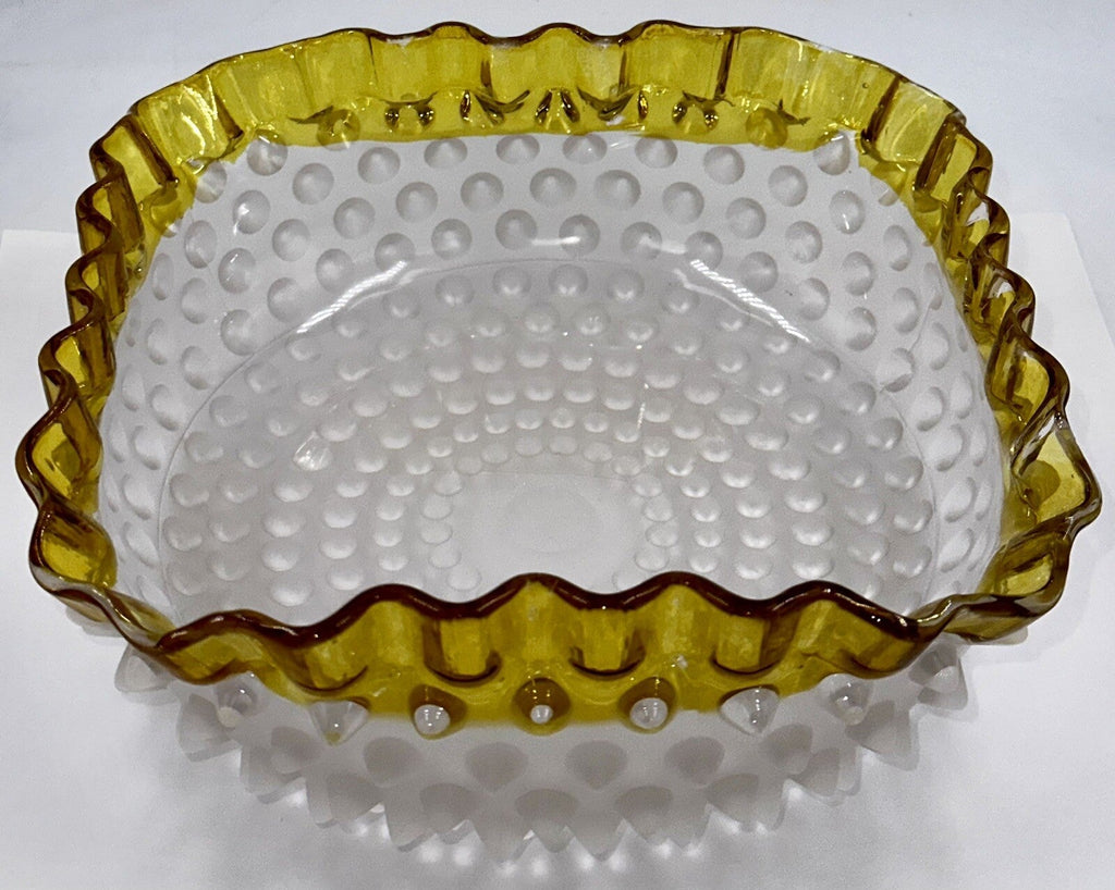 Antique Square Master Fruit Bowl Hobbs Brockunier DEW DROP Frances 1886 Museum - AntiquesEtceteraAntique Square Master Fruit Bowl Hobbs Brockunier DEW DROP Frances 1886 MuseumHobbs BrockunierAntiquesEtcetera