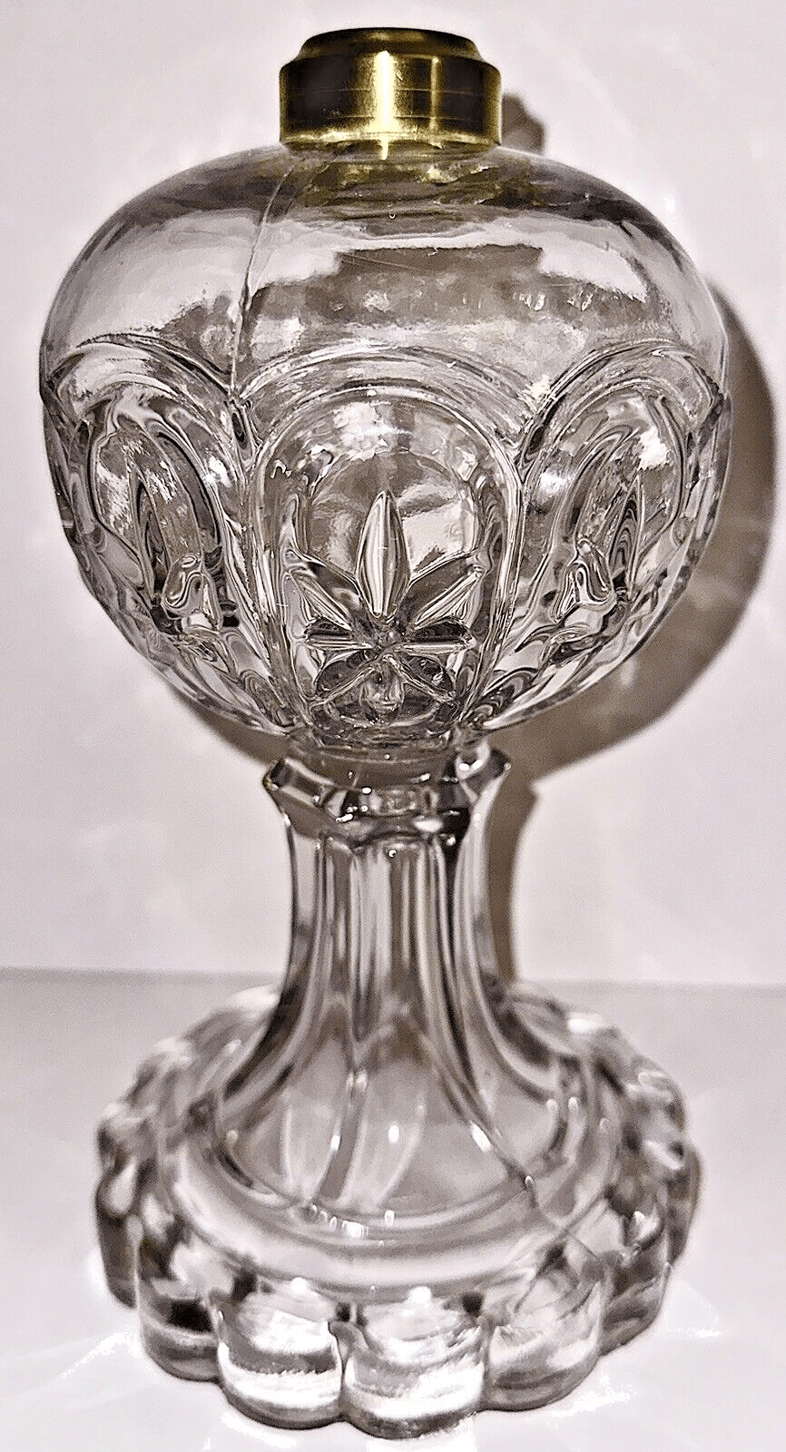 Antique STAR and LOOP Kerosene Oil EAPG Glass Stand Lamp THURO II; 79 j - k Rare - AntiquesEtceteraAntique STAR and LOOP Kerosene Oil EAPG Glass Stand Lamp THURO II; 79 j - k RareAntiqueAntiquesEtcetera