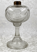 Antique TRIPLE SCALLOP and RIB SWAG Oil or Kerosene Stand Lamp THURO 2 p. 79-gAntiquesEtcetera