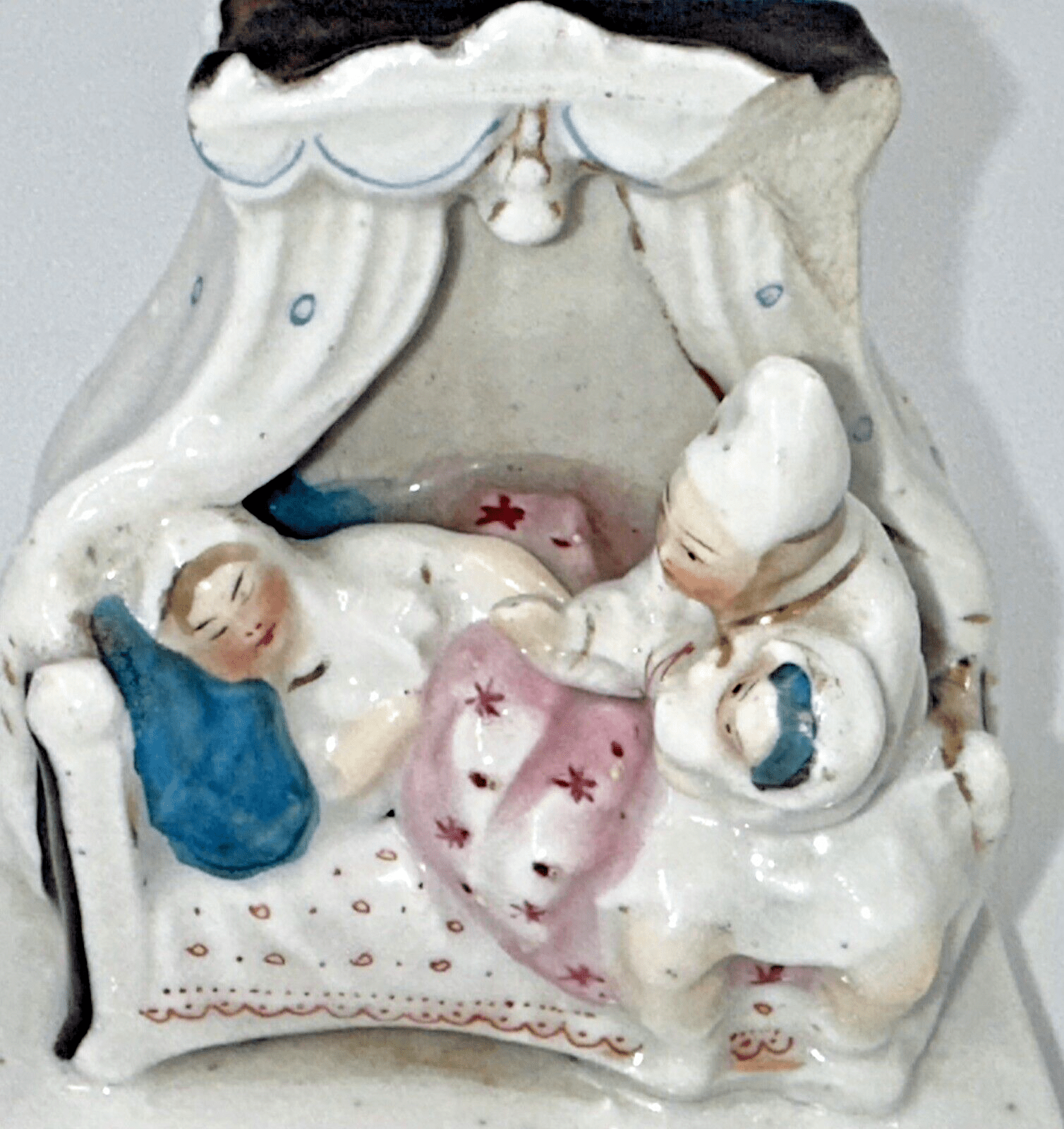 Antique Victorian Porcelain Fairing TWELVE MONTHS AFTER MARRIAGE Parents w/ Baby - AntiquesEtceteraAntique Victorian Porcelain Fairing TWELVE MONTHS AFTER MARRIAGE Parents w/ BabyAntiquesEtceteraAntiquesEtcetera