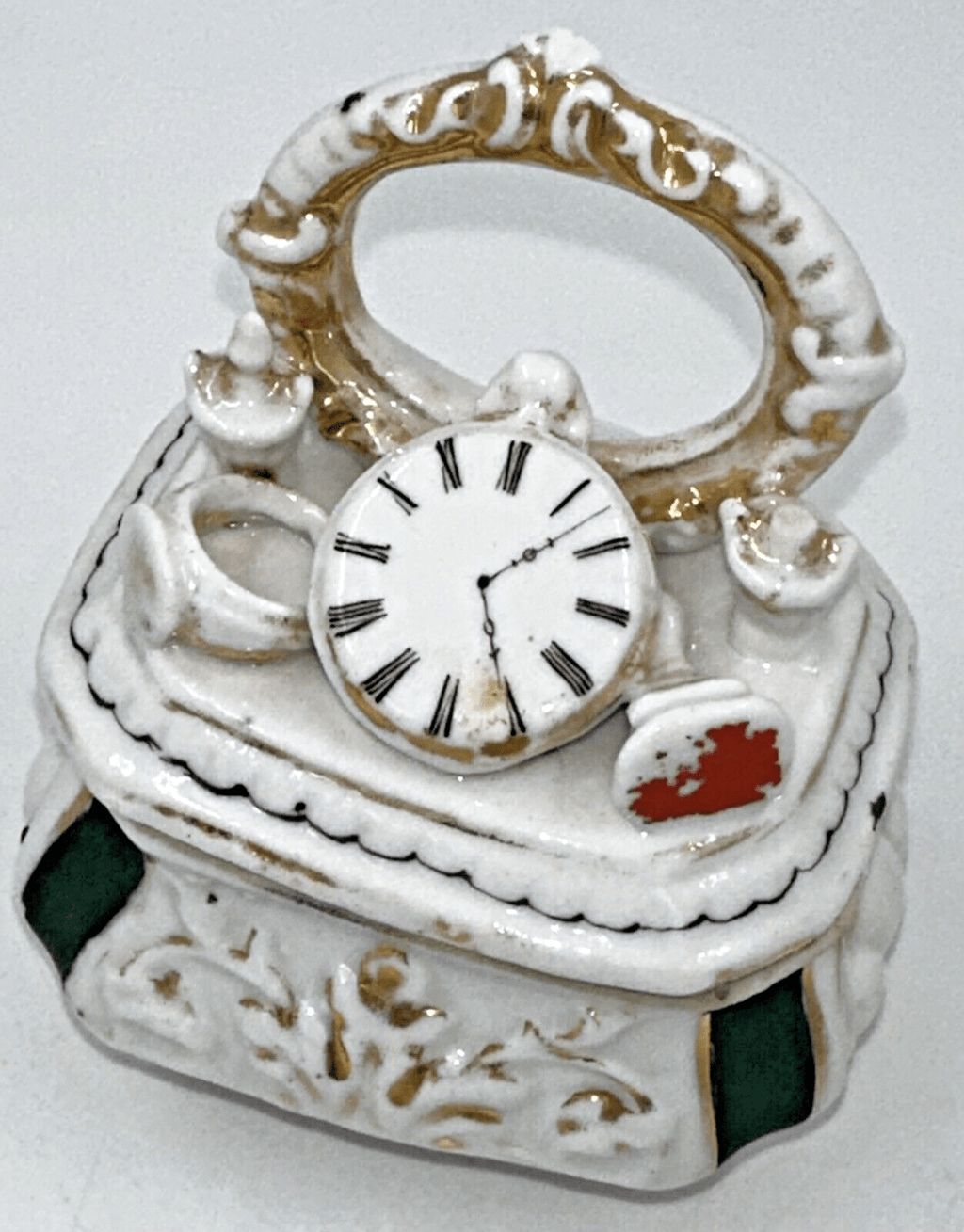 Antique Victorian Porcelain Trinket Box Fairing Vanity Mirror Watch Ring Perfume - AntiquesEtceteraAntique Victorian Porcelain Trinket Box Fairing Vanity Mirror Watch Ring PerfumeAntiquesEtceteraAntiquesEtcetera