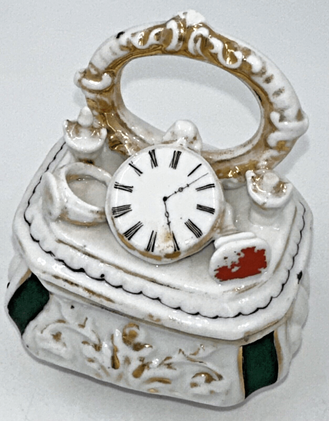 Antique Victorian Porcelain Trinket Box Fairing Vanity Mirror Watch Ring Perfume - AntiquesEtceteraAntique Victorian Porcelain Trinket Box Fairing Vanity Mirror Watch Ring PerfumeAntiquesEtceteraAntiquesEtcetera