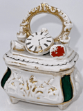 Antique Victorian Porcelain Trinket Box Fairing Vanity Mirror Watch Ring Perfume - AntiquesEtceteraAntique Victorian Porcelain Trinket Box Fairing Vanity Mirror Watch Ring PerfumeAntiquesEtceteraAntiquesEtcetera