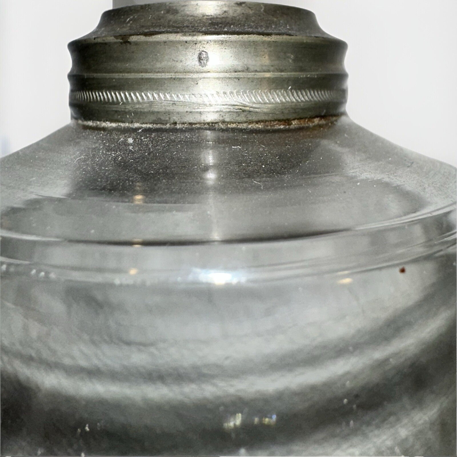 Antique Whale Oil Lamp Free Blown & Pressed Lacy Glass Pewter Collar 1840 1860 - AntiquesEtceteraAntique Whale Oil Lamp Free Blown & Pressed Lacy Glass Pewter Collar 1840 1860AntiqueAntiquesEtcetera