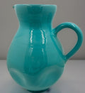 Anton Lang Art Pottery Pitcher Pinched Form Turquoise Made in Germany Vintage - AntiquesEtceteraAnton Lang Art Pottery Pitcher Pinched Form Turquoise Made in Germany VintagePotteryAntiquesEtceteraAntiquesEtcetera