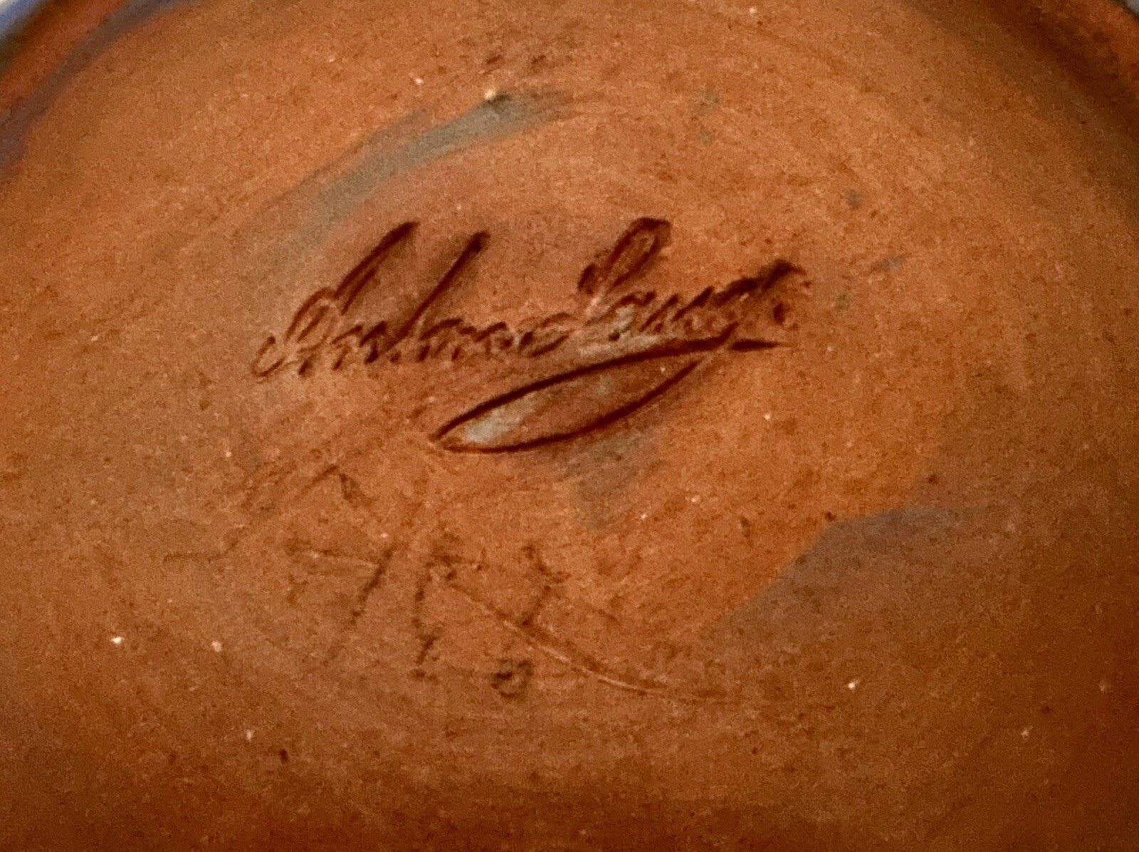 Anton Lang Pottery Bowl Signed Blue and Yellow Floral Antique Oberammergau - AntiquesEtceteraAnton Lang Pottery Bowl Signed Blue and Yellow Floral Antique OberammergauAnton LangAntiquesEtcetera