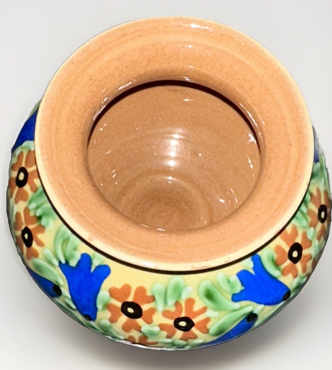 Anton Lang Pottery Oberammergau Vase Blue Orange Floral Signed Antique - AntiquesEtceteraAnton Lang Pottery Oberammergau Vase Blue Orange Floral Signed AntiquePotteryAntiquesEtceteraAntiquesEtcetera