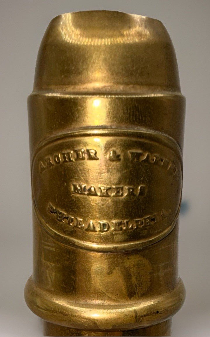 Archer & Warner Philadelphia Spring - Loaded Candlestick Brass, Drip Catcher Base - AntiquesEtceteraArcher & Warner Philadelphia Spring - Loaded Candlestick Brass, Drip Catcher BaseAntiquesEtceteraAntiquesEtcetera