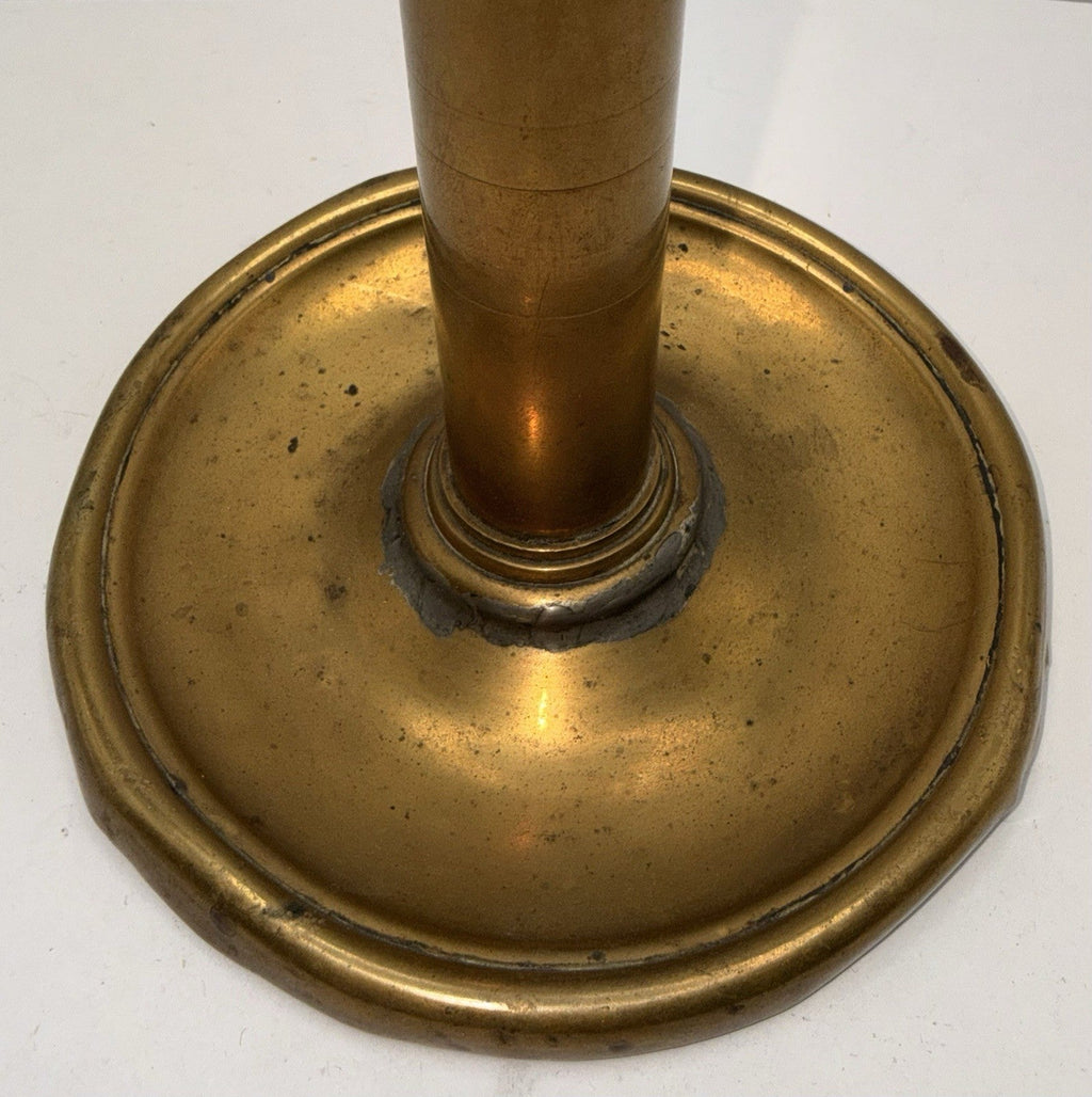 Archer & Warner Philadelphia Spring - Loaded Candlestick Brass, Drip Catcher Base - AntiquesEtceteraArcher & Warner Philadelphia Spring - Loaded Candlestick Brass, Drip Catcher BaseAntiquesEtceteraAntiquesEtcetera