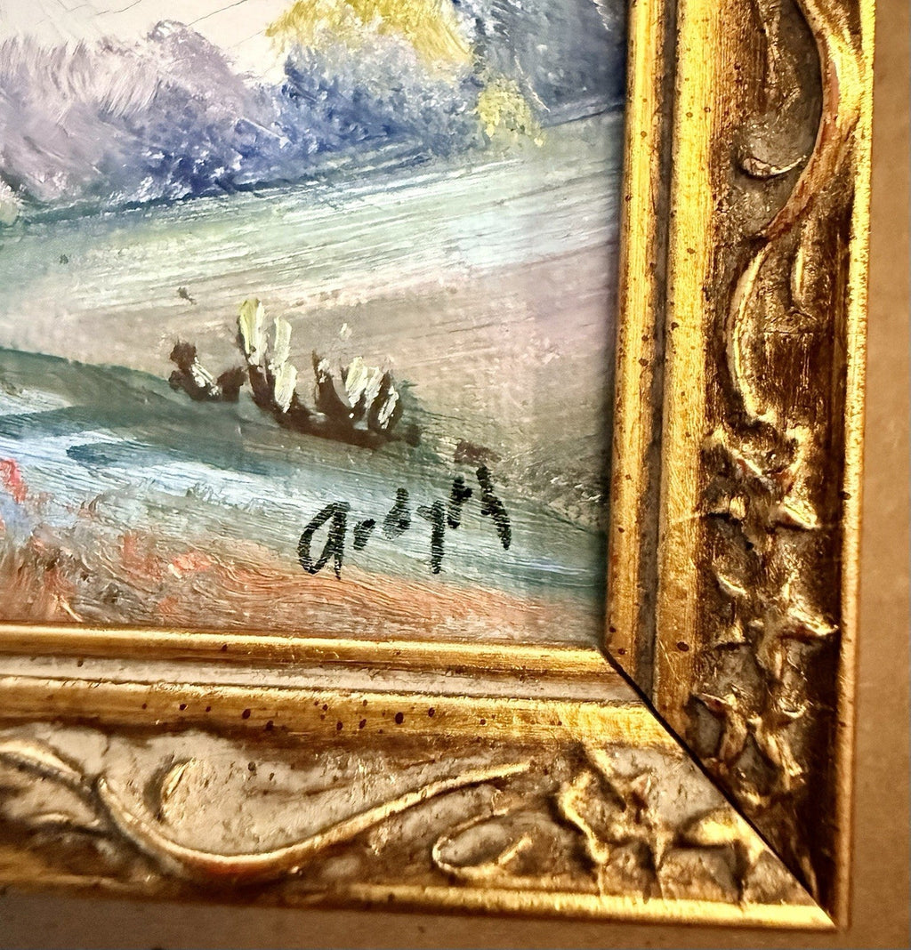 Ardyth Haecker Oil Canvas Board Bluebonnet Texas Field Miniature Signed Painting - AntiquesEtceteraArdyth Haecker Oil Canvas Board Bluebonnet Texas Field Miniature Signed PaintingOriginal Signed ArtAntiquesEtceteraAntiquesEtcetera
