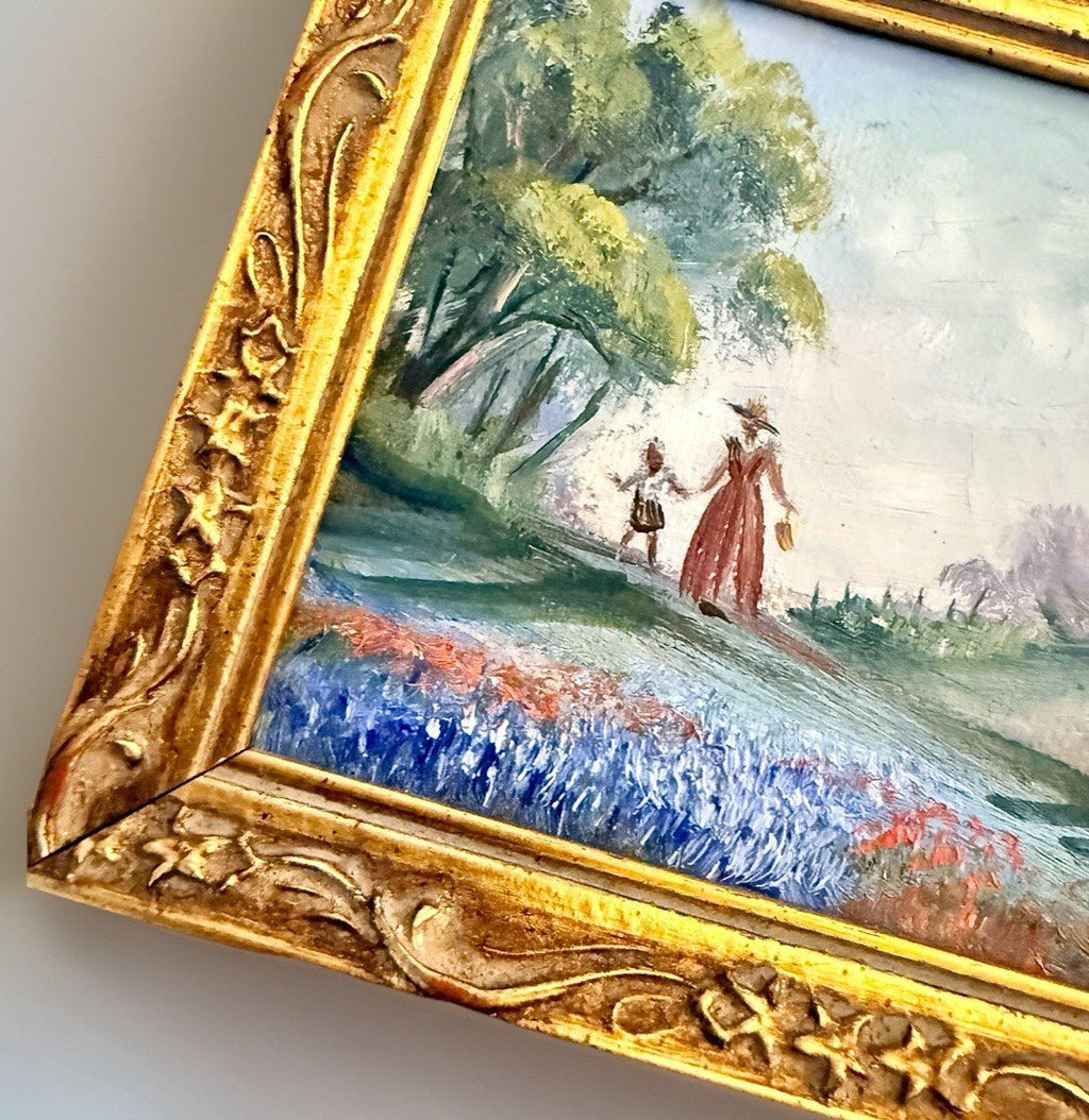 Ardyth Haecker Oil Canvas Board Bluebonnet Texas Field Miniature Signed Painting - AntiquesEtceteraArdyth Haecker Oil Canvas Board Bluebonnet Texas Field Miniature Signed PaintingOriginal Signed ArtAntiquesEtceteraAntiquesEtcetera