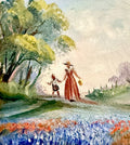 Ardyth Haecker Oil Canvas Board Bluebonnet Texas Field Miniature Signed Painting - AntiquesEtceteraArdyth Haecker Oil Canvas Board Bluebonnet Texas Field Miniature Signed PaintingOriginal Signed ArtAntiquesEtceteraAntiquesEtcetera