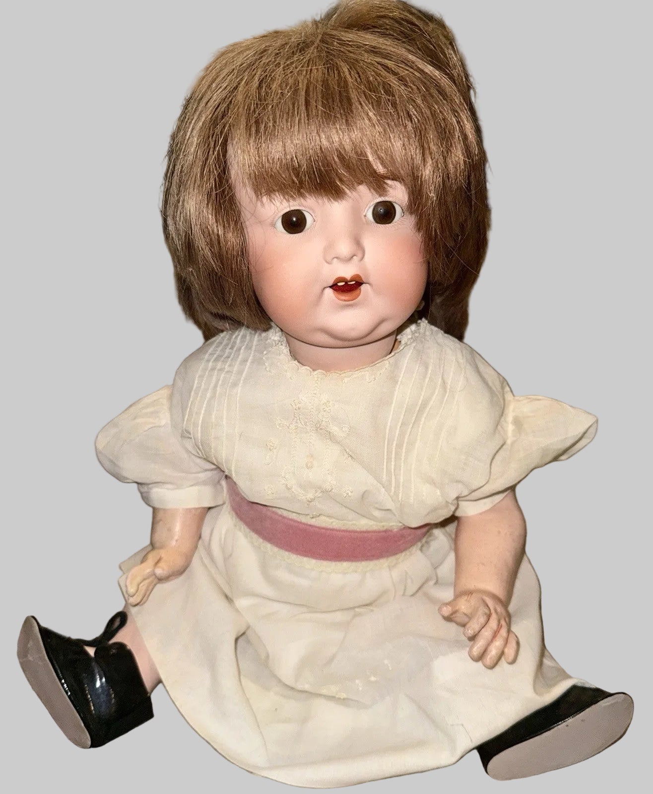 Armand Marseille Character Doll A.M. 996 Composition Chubby Brunette Baby 19 in. - AntiquesEtceteraArmand Marseille Character Doll A.M. 996 Composition Chubby Brunette Baby 19 in.Armand MarseilleAntiquesEtcetera