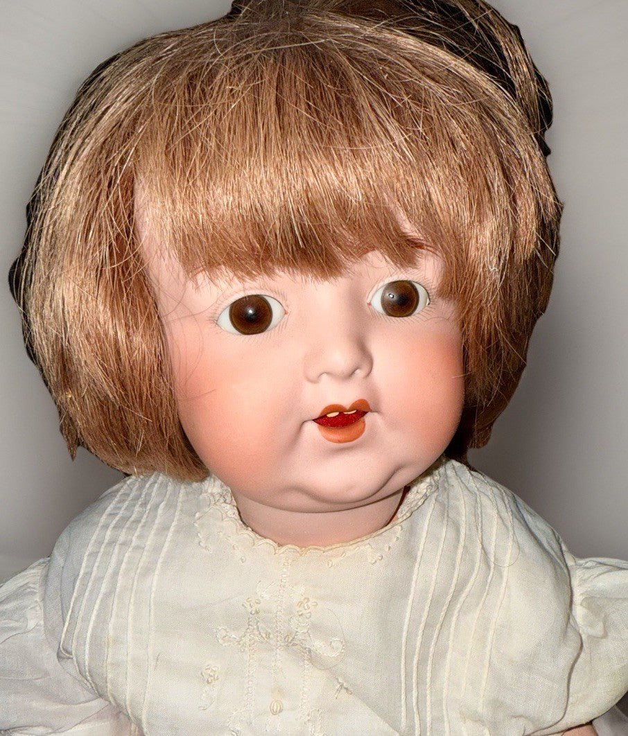 Armand Marseille Character Doll A.M. 996 Composition Chubby Brunette Baby 19 in. - AntiquesEtceteraArmand Marseille Character Doll A.M. 996 Composition Chubby Brunette Baby 19 in.Armand MarseilleAntiquesEtcetera