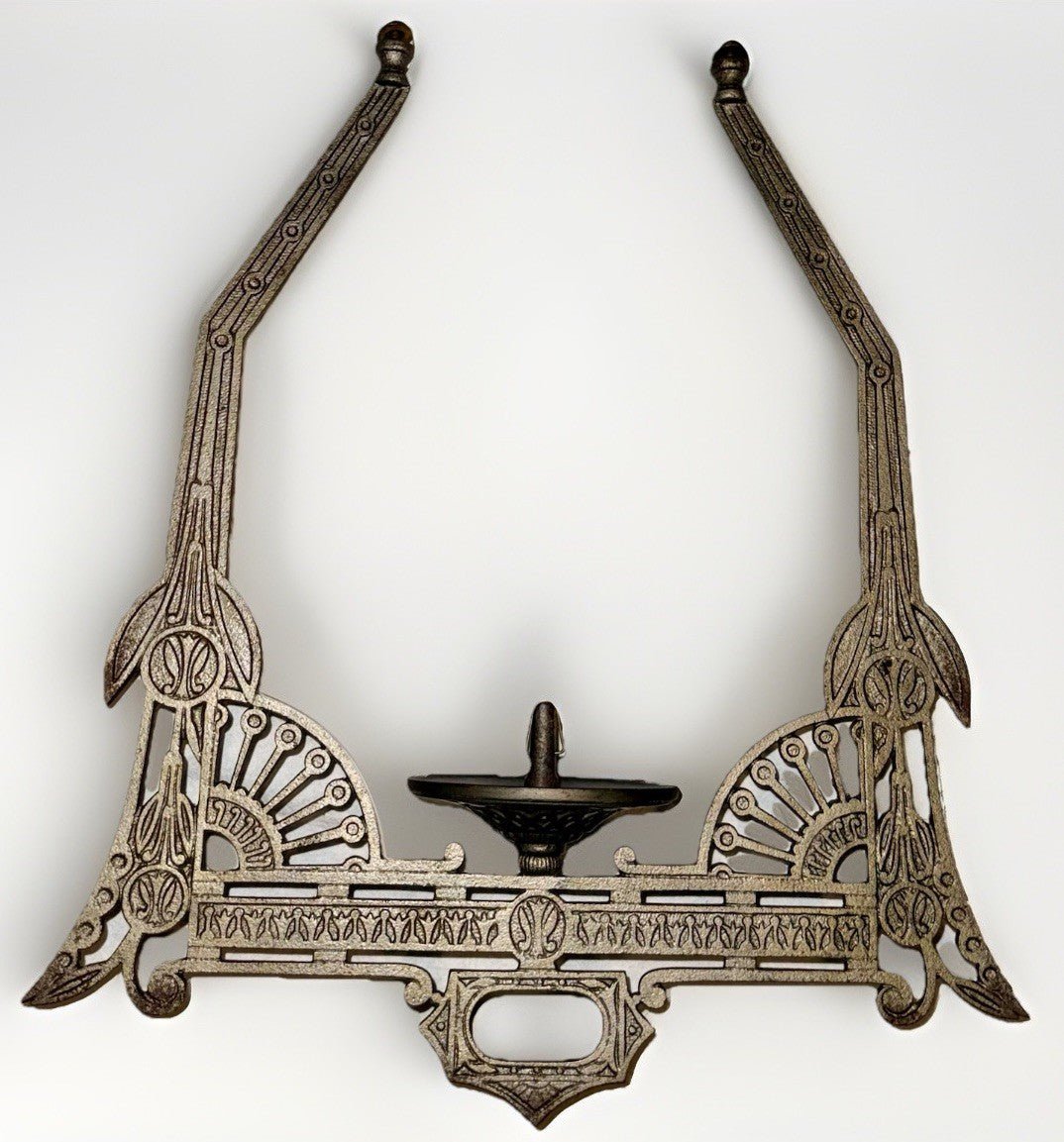 Art Deco 1870s Cast Iron Horse Oil Lamp Frame Ornate w/ Chains & Pulleys Antique - AntiquesEtceteraArt Deco 1870s Cast Iron Horse Oil Lamp Frame Ornate w/ Chains & Pulleys AntiqueAntiquesEtceteraAntiquesEtcetera