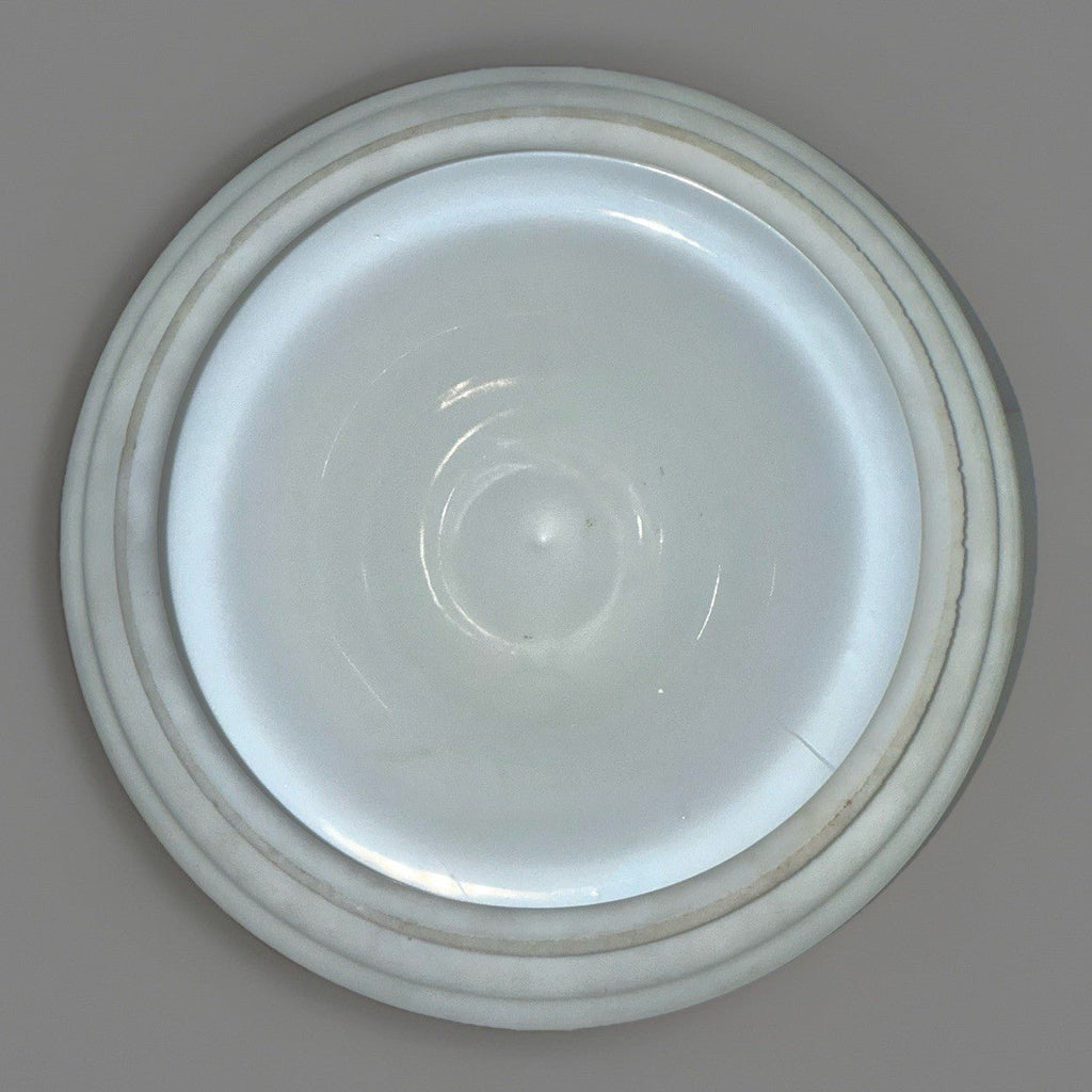 Art Deco Chandelier Shade Frosted White Glass Cameo Rose Motif 9.75" Rim Ceiling - AntiquesEtceteraArt Deco Chandelier Shade Frosted White Glass Cameo Rose Motif 9.75" Rim CeilingAntiquesEtceteraAntiquesEtcetera