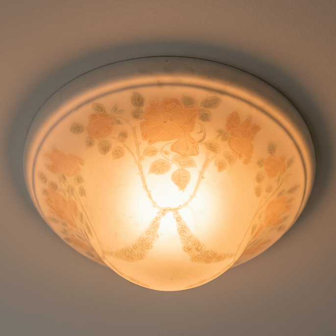 Art Deco Chandelier Shade Frosted White Glass Cameo Rose Motif 9.75" Rim Ceiling - AntiquesEtceteraArt Deco Chandelier Shade Frosted White Glass Cameo Rose Motif 9.75" Rim CeilingGlass Lamp ShadeAntiquesEtceteraAntiquesEtcetera