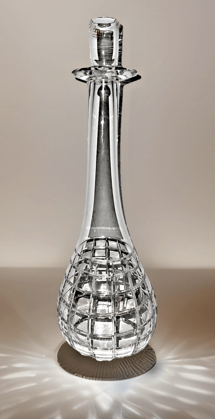 Art Glass Candle Holder Hand Blown Cut Candlestick Mark Bickers Artist Signed UK - AntiquesEtceteraArt Glass Candle Holder Hand Blown Cut Candlestick Mark Bickers Artist Signed UKMark BickersAntiquesEtcetera