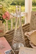 Artist Signed Art Glass Candlestick Candle Holder 14" Hand Blown by Mark Bickers 2004AntiquesEtcetera