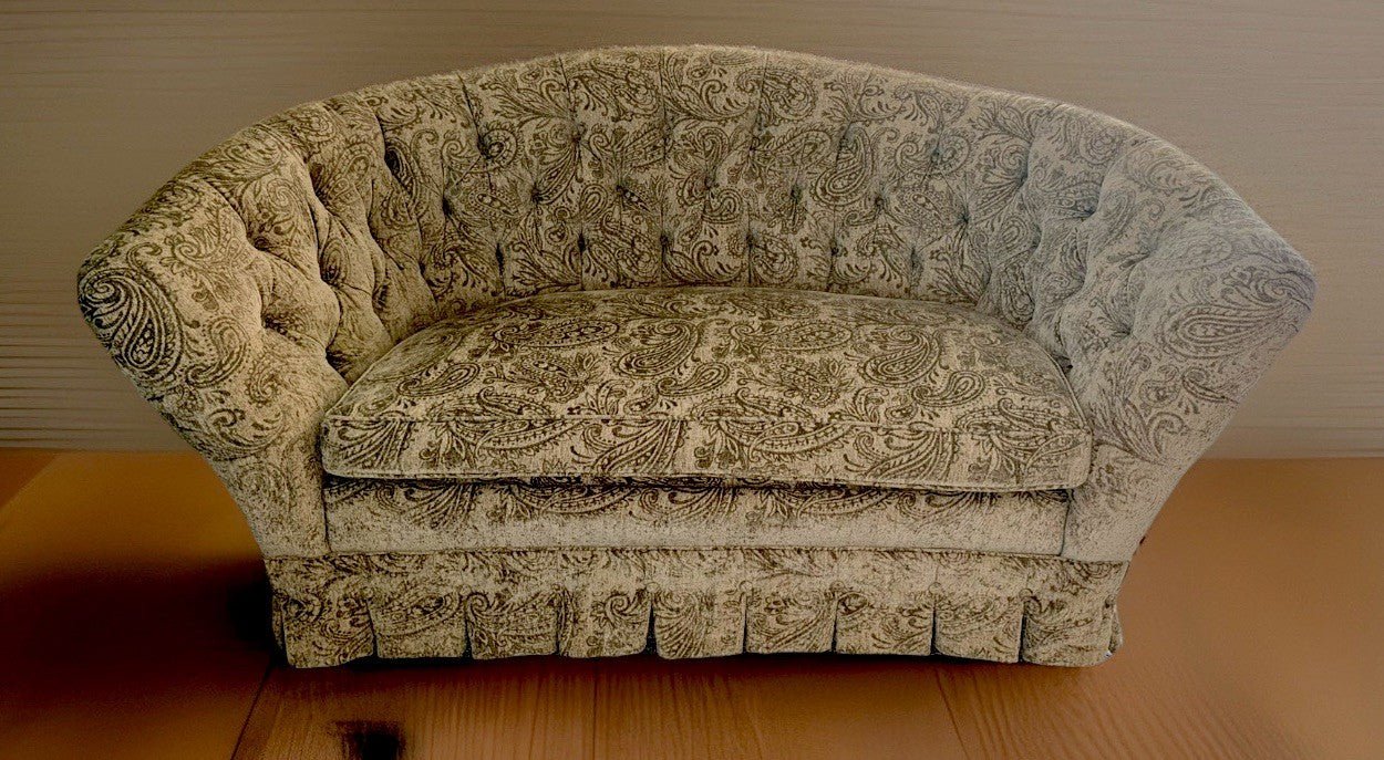 Baker Furniture for Laura Ashley Sofa Romantic Tufted English Country Highback - AntiquesEtceteraBaker Furniture for Laura Ashley Sofa Romantic Tufted English Country HighbackBakerAntiquesEtcetera