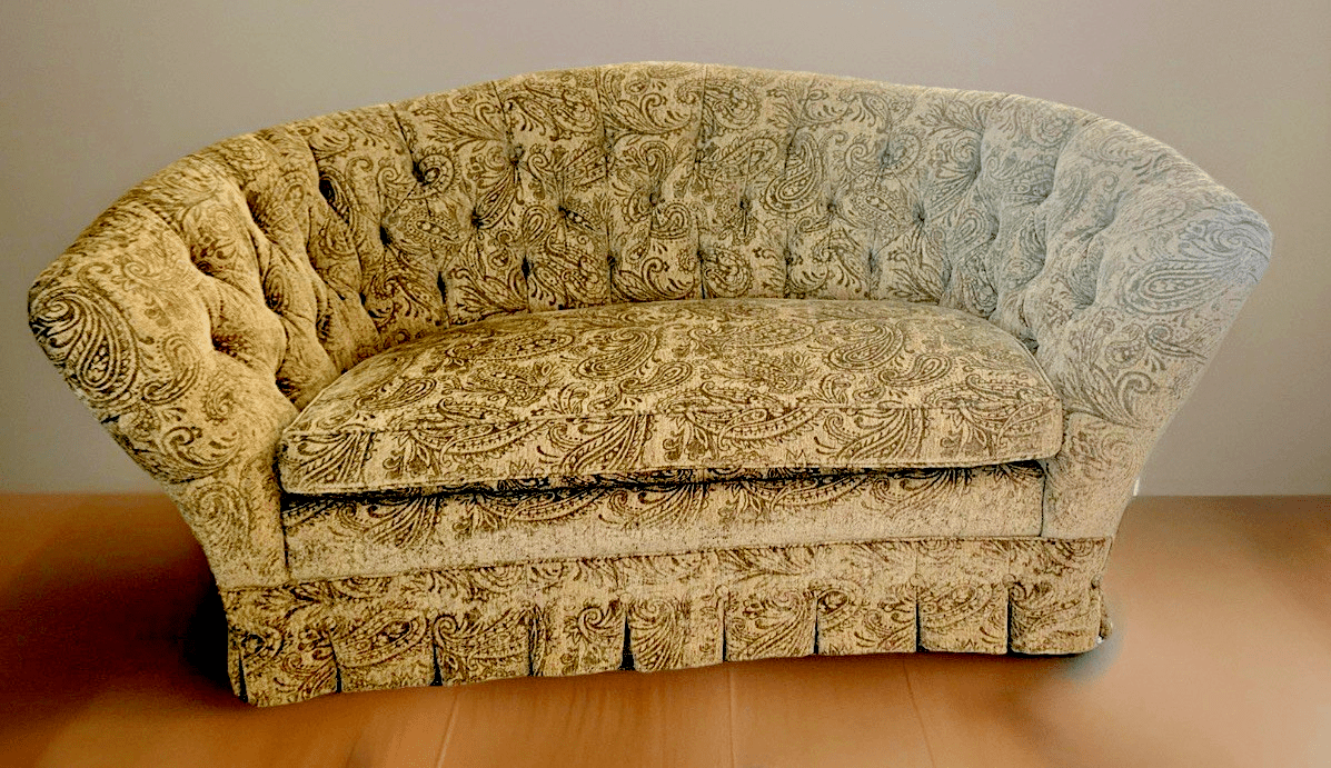 Baker Furniture for Laura Ashley Sofa Romantic Tufted English Country Highback - AntiquesEtceteraBaker Furniture for Laura Ashley Sofa Romantic Tufted English Country HighbackBakerAntiquesEtcetera