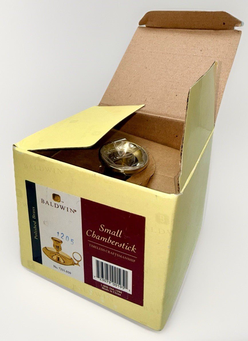 Baldwin Brass Chamberstick NIB Never Used Polished Timeless Craftsmanship - AntiquesEtceteraBaldwin Brass Chamberstick NIB Never Used Polished Timeless CraftsmanshipBALDWINAntiquesEtcetera