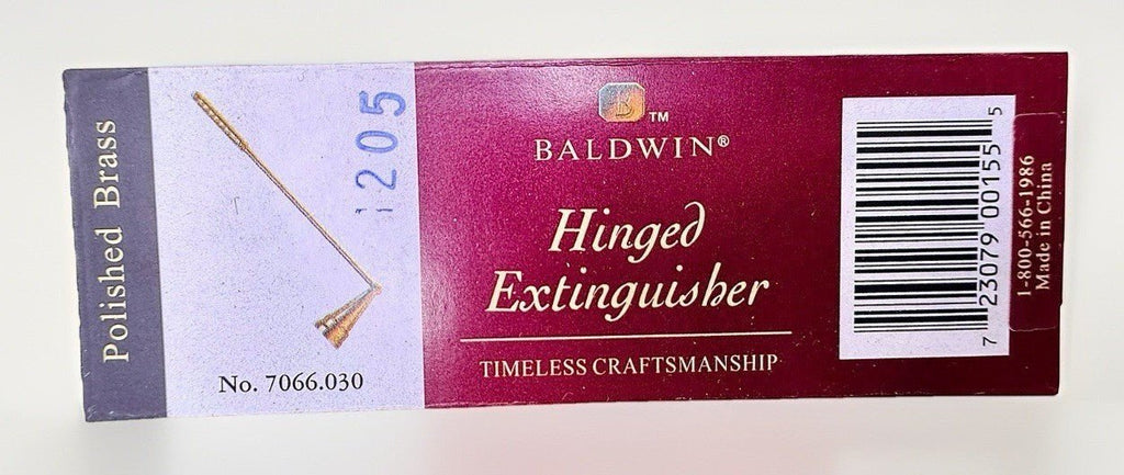 Baldwin Brass Hinged Extinguisher Candle Snuffer New in Box - AntiquesEtceteraBaldwin Brass Hinged Extinguisher Candle Snuffer New in BoxBALDWINAntiquesEtcetera