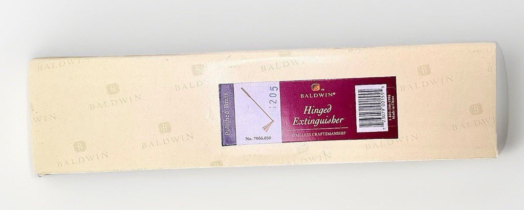 Baldwin Brass Hinged Extinguisher Candle Snuffer New in Box - AntiquesEtceteraBaldwin Brass Hinged Extinguisher Candle Snuffer New in BoxBALDWINAntiquesEtcetera