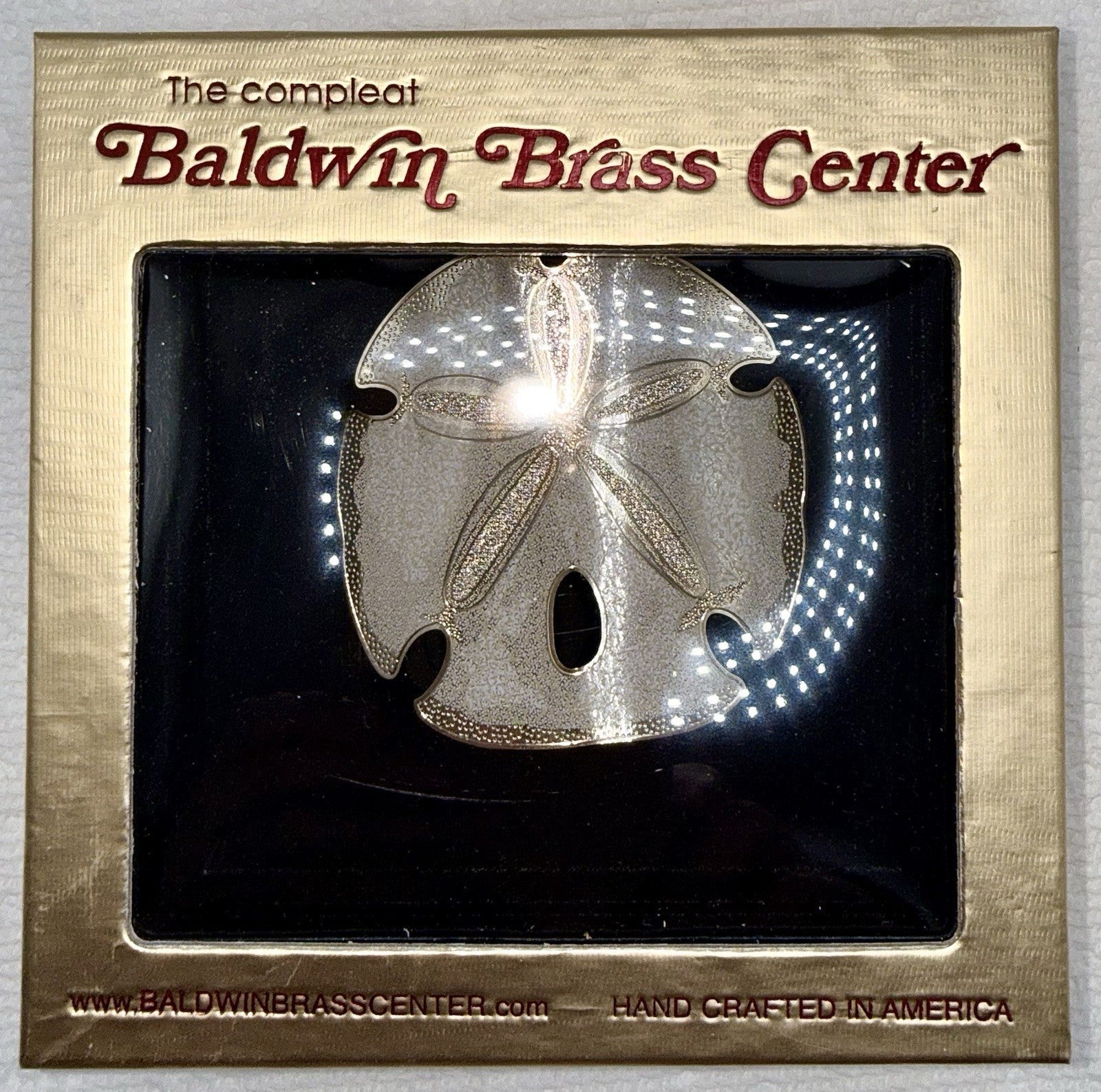 Baldwin Brass Sand Dollar Ornament Figural Chemart 36420 Hand Crafted America - AntiquesEtceteraBaldwin Brass Sand Dollar Ornament Figural Chemart 36420 Hand Crafted AmericaBaldwin BrassAntiquesEtcetera