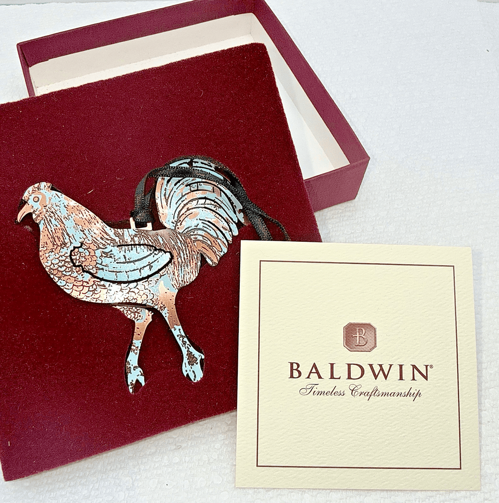Baldwin Brass Smithsonian Institute 3D Rooster Figural Christmas Ornament - AntiquesEtceteraBaldwin Brass Smithsonian Institute 3D Rooster Figural Christmas OrnamentBaldwin BrassAntiquesEtcetera