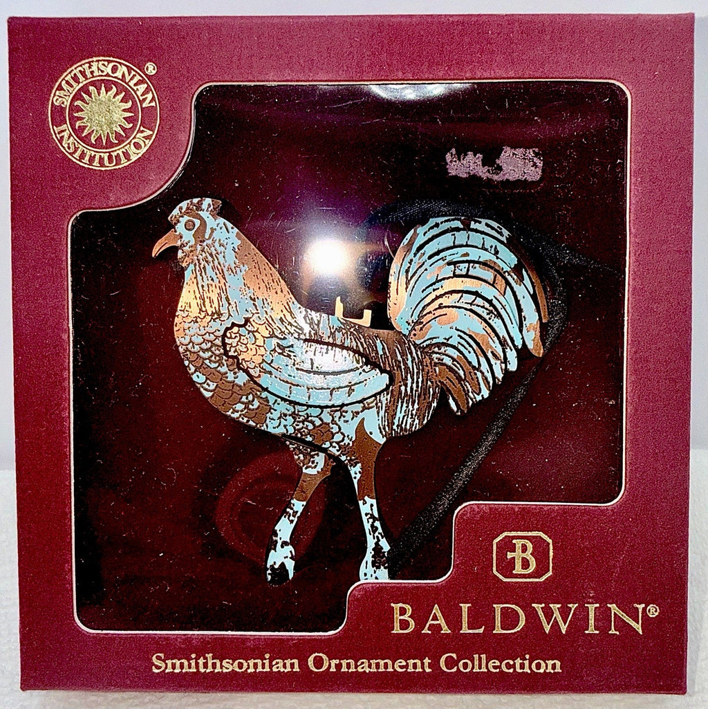 Baldwin Brass Smithsonian Institute 3D Rooster Figural Christmas Ornament - AntiquesEtceteraBaldwin Brass Smithsonian Institute 3D Rooster Figural Christmas OrnamentBaldwin BrassAntiquesEtcetera