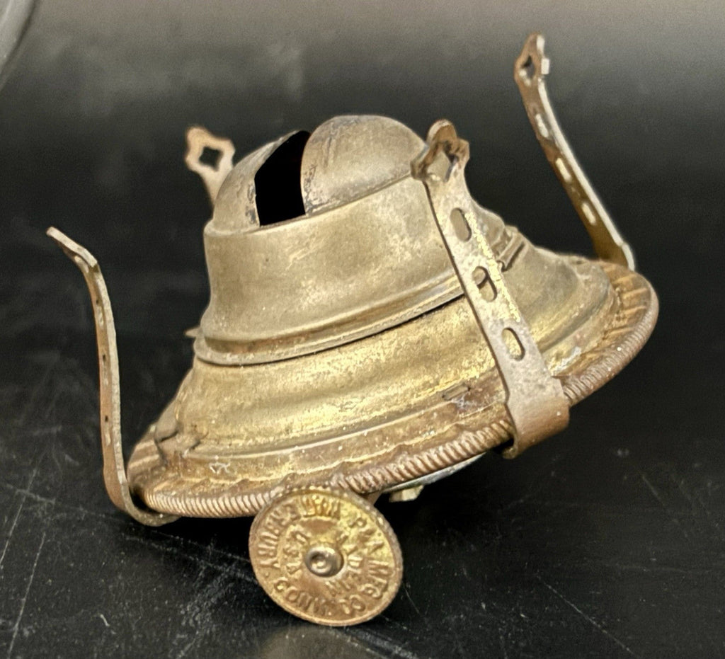 Banner No. 1 Kerosene Oil Lamp Burner with Wick + Clear Glass Pearl Top Chimney - AntiquesEtceteraBanner No. 1 Kerosene Oil Lamp Burner with Wick + Clear Glass Pearl Top ChimneyP&A Mfg CoAntiquesEtcetera