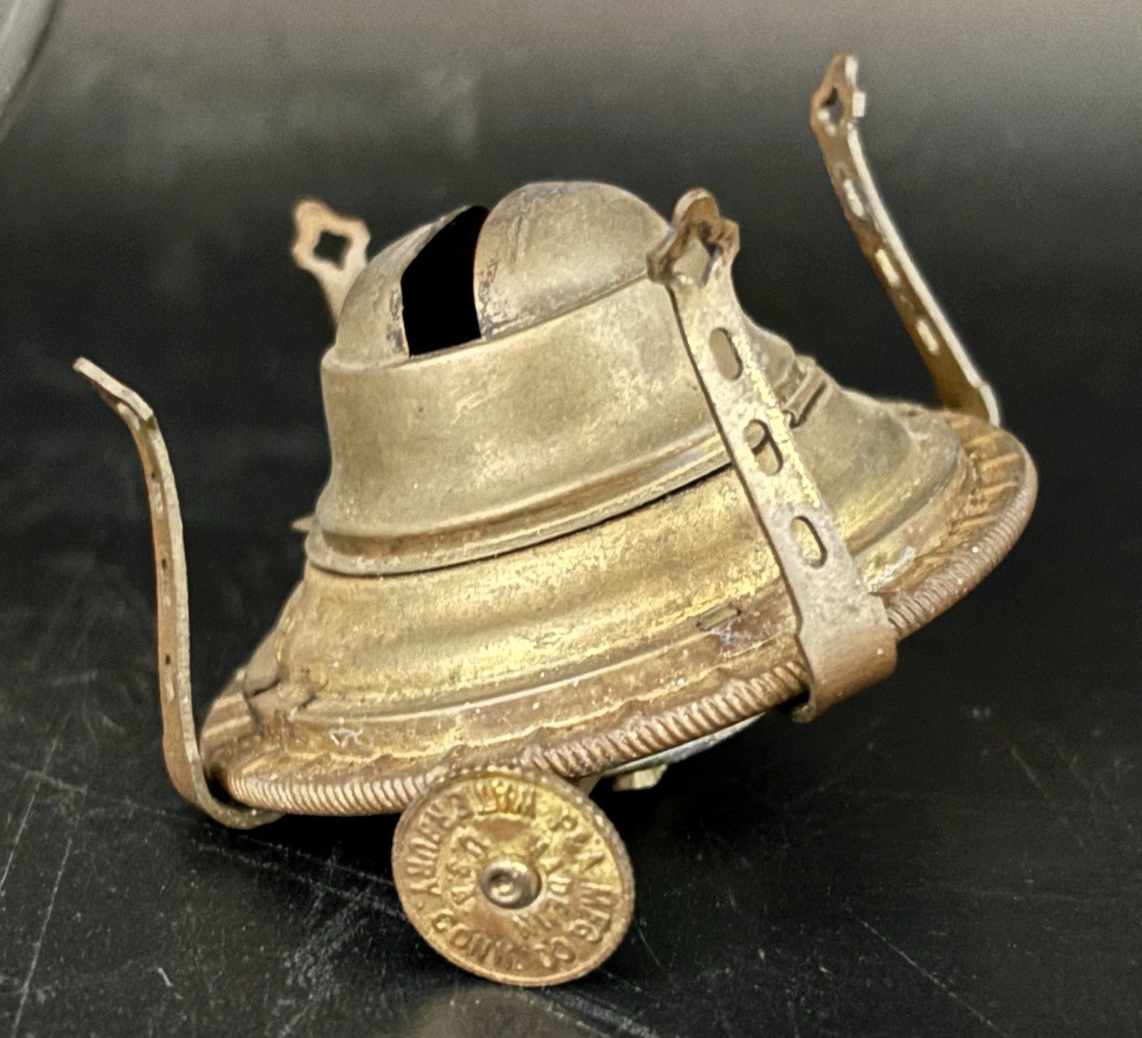 Banner No. 1 Kerosene Oil Lamp Burner with Wick + Clear Glass Pearl Top Chimney - AntiquesEtceteraBanner No. 1 Kerosene Oil Lamp Burner with Wick + Clear Glass Pearl Top ChimneyP&A Mfg CoAntiquesEtcetera